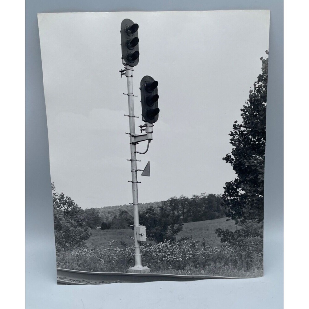 Vintage 8x10 Train Signal Light Southern‎ Railway Orange VA  1973 Photo #10